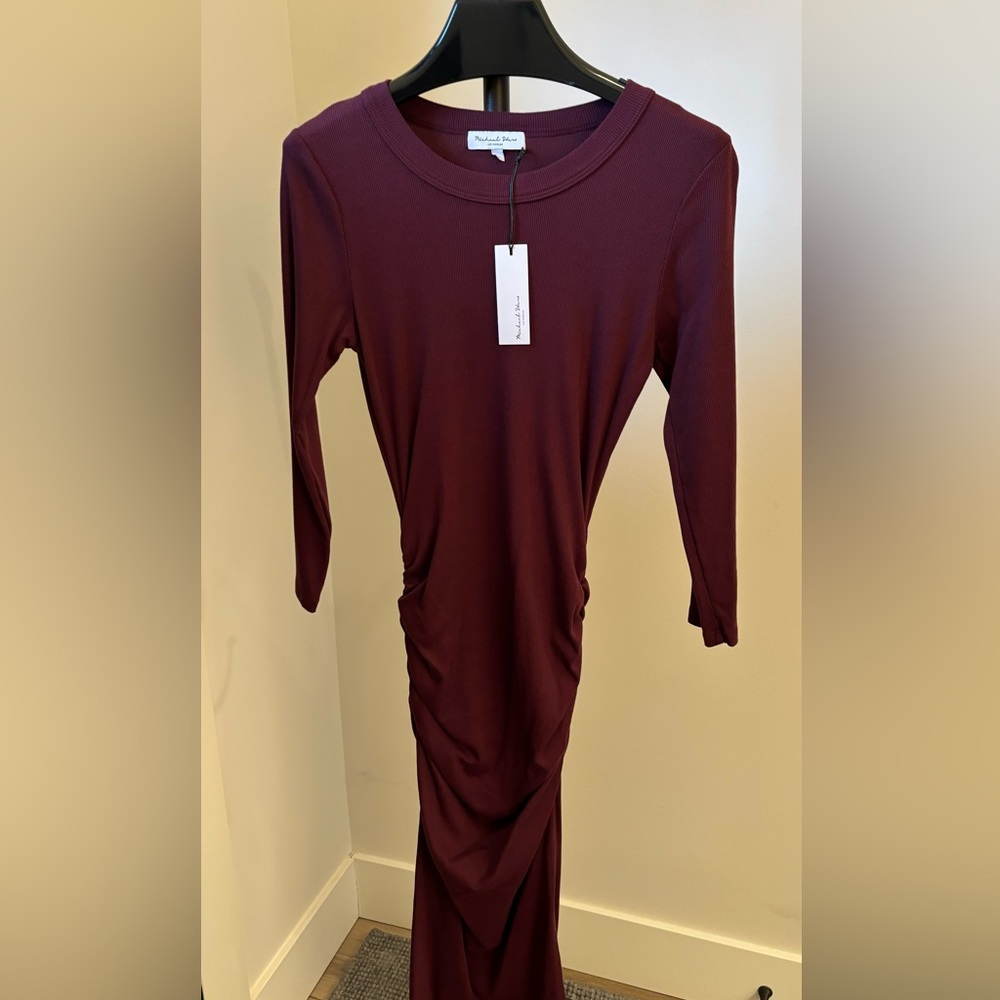Michael Stars Christina Ribbed Midi Dress.  Small.  Never been worn.
